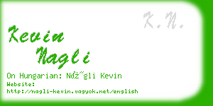 kevin nagli business card